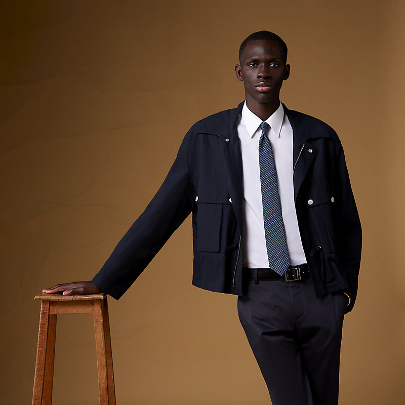 エルメス　ネクタイ　ニットタイ　シルク　Tricot de Soie tie新品 シルクタイ 《ジェオメトリカルH》 | Hermès - エルメス-公式サイト